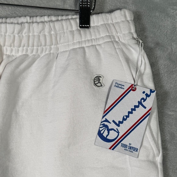 Champion x Todd Snyder Shorts Men XXL White Sweatshorts Sweat Drawstring Pride - Picture 2 of 9